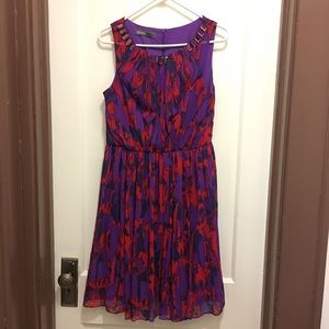 Donna Ricco NY Red & Purple Embellished Dress
